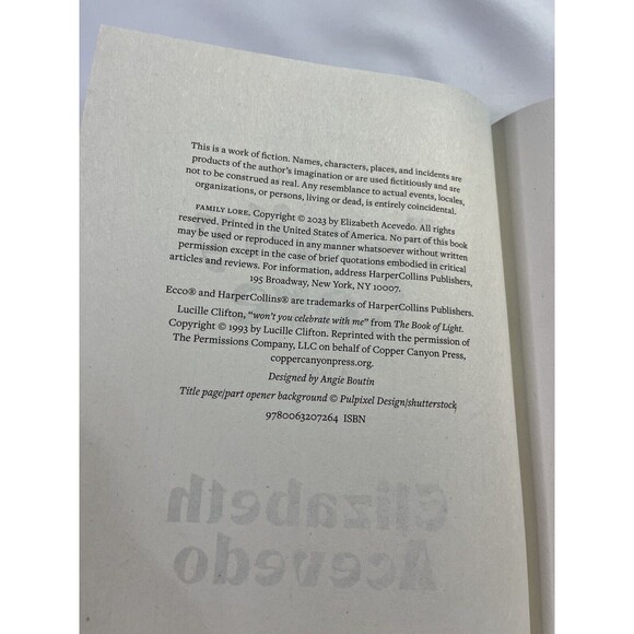 Family Lore : A Novel by Elizabeth Acevedo Book of the Month 2023 Hardback - Picture 8 of 8